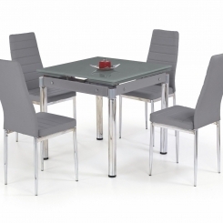 Стол обеденный KENT HALMAR серый / хромированная сталь